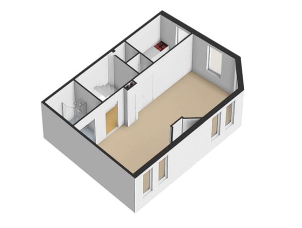 Floorplan - Hillevliet 101A02, 3073 KL Rotterdam